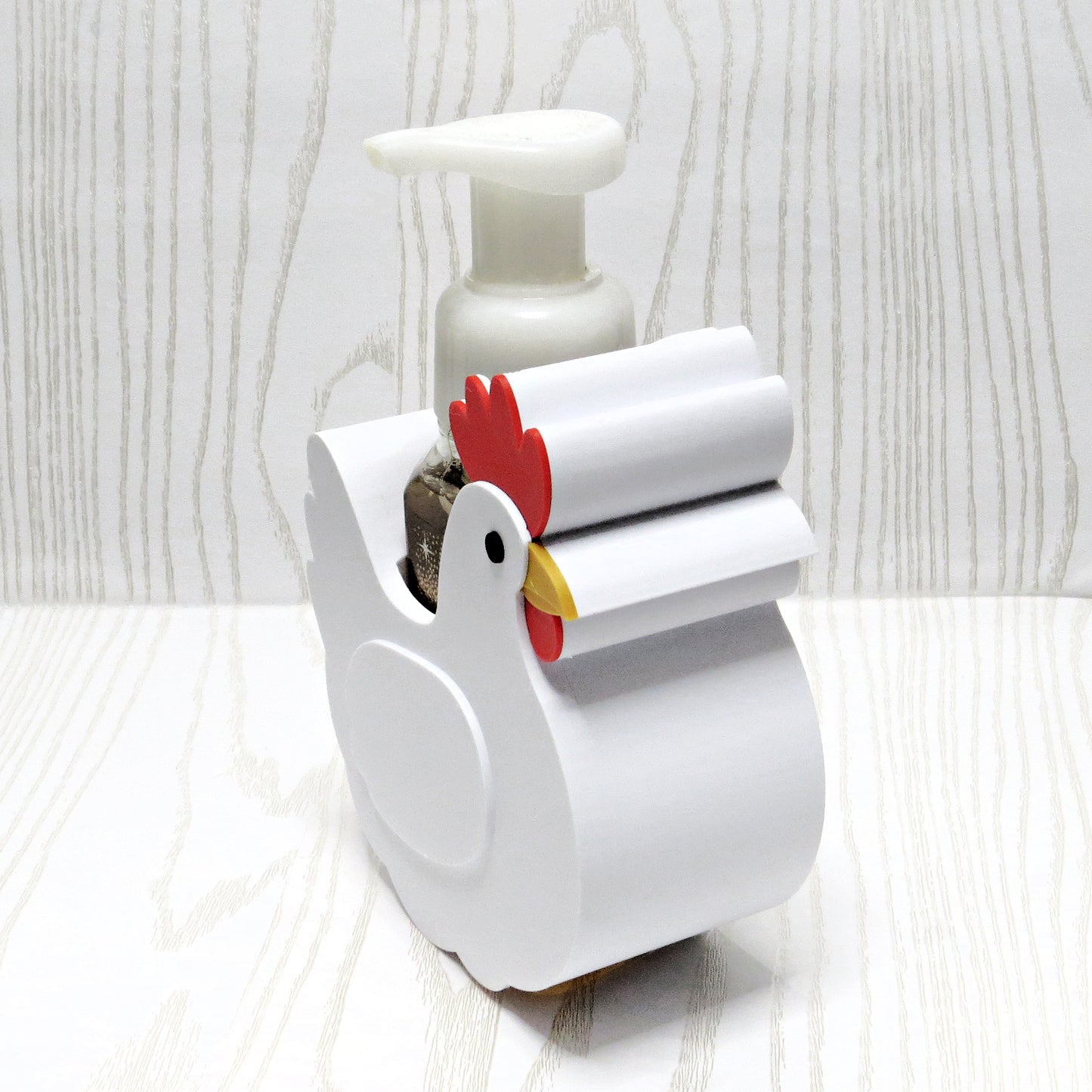 Chicken Foaming Soap Holder – Farmhouse Hen Bathroom & Kitchen Decor