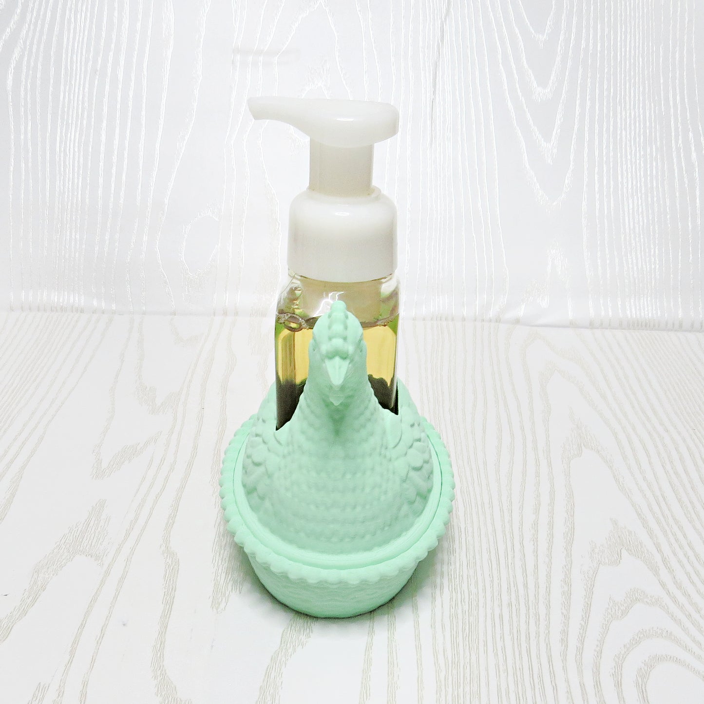 Hen on Nest Foaming Soap Holder - back of product