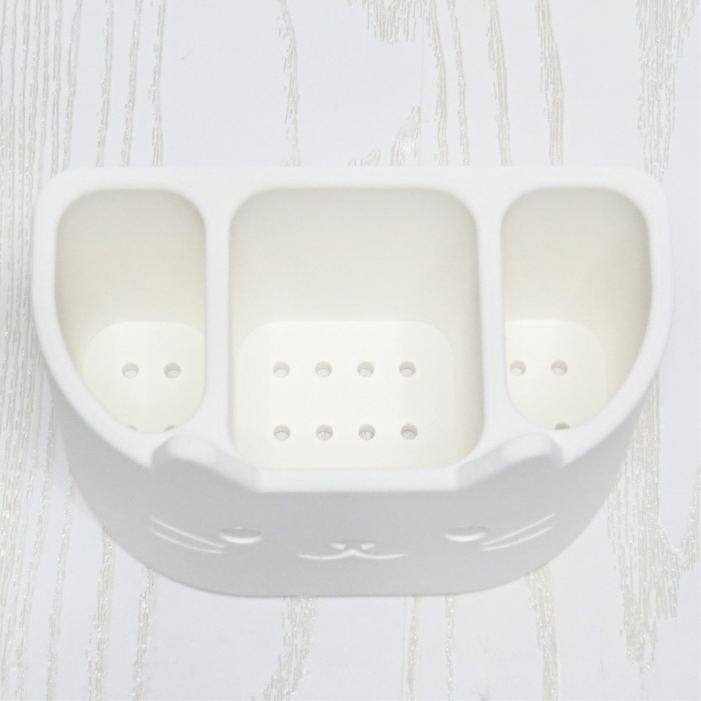 Cute Cat Bathroom Set – Soap Holder & Toothbrush Organizer – Kitty Sink Decor for Kids & Cat Lovers