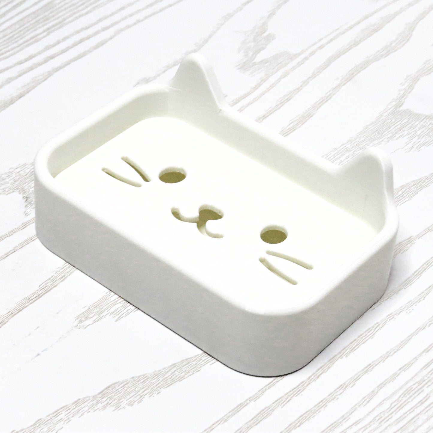 Cute Cat Bathroom Set – Soap Holder & Toothbrush Organizer – Kitty Sink Decor for Kids & Cat Lovers