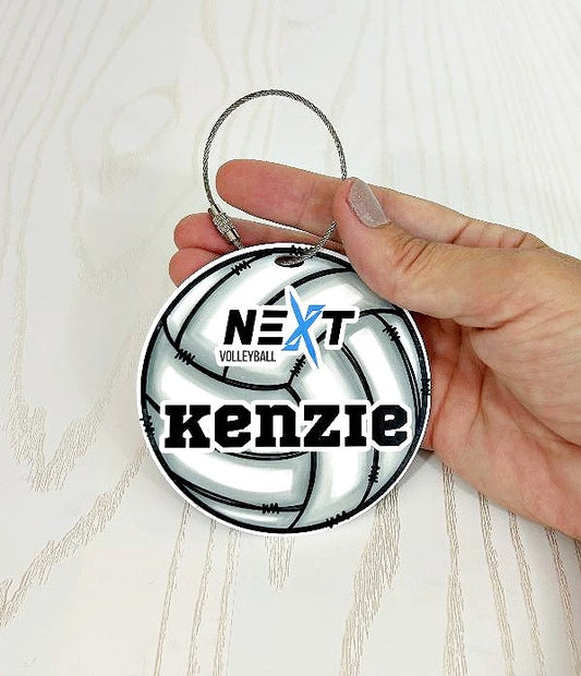 Sports Bag Tag Personalized with Name - Kids Soccer Volleyball Baseball Softball Golf Basketball Bag Name Tag Keychain