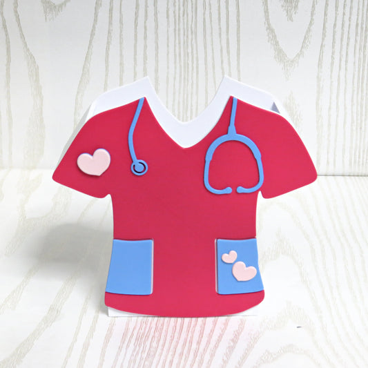 Cute Nurse Scrub Pencil Holder — Desk Organizer Gift for Nurses and Nursing Students