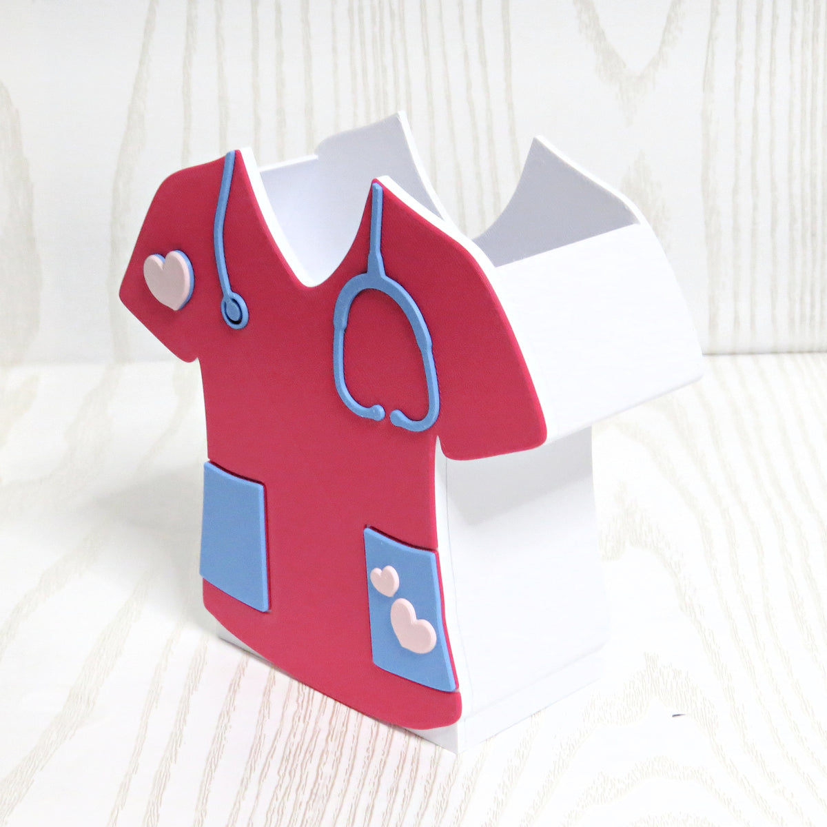 Cute Nurse Scrub Pencil Holder — Desk Organizer Gift for Nurses and Nursing Students