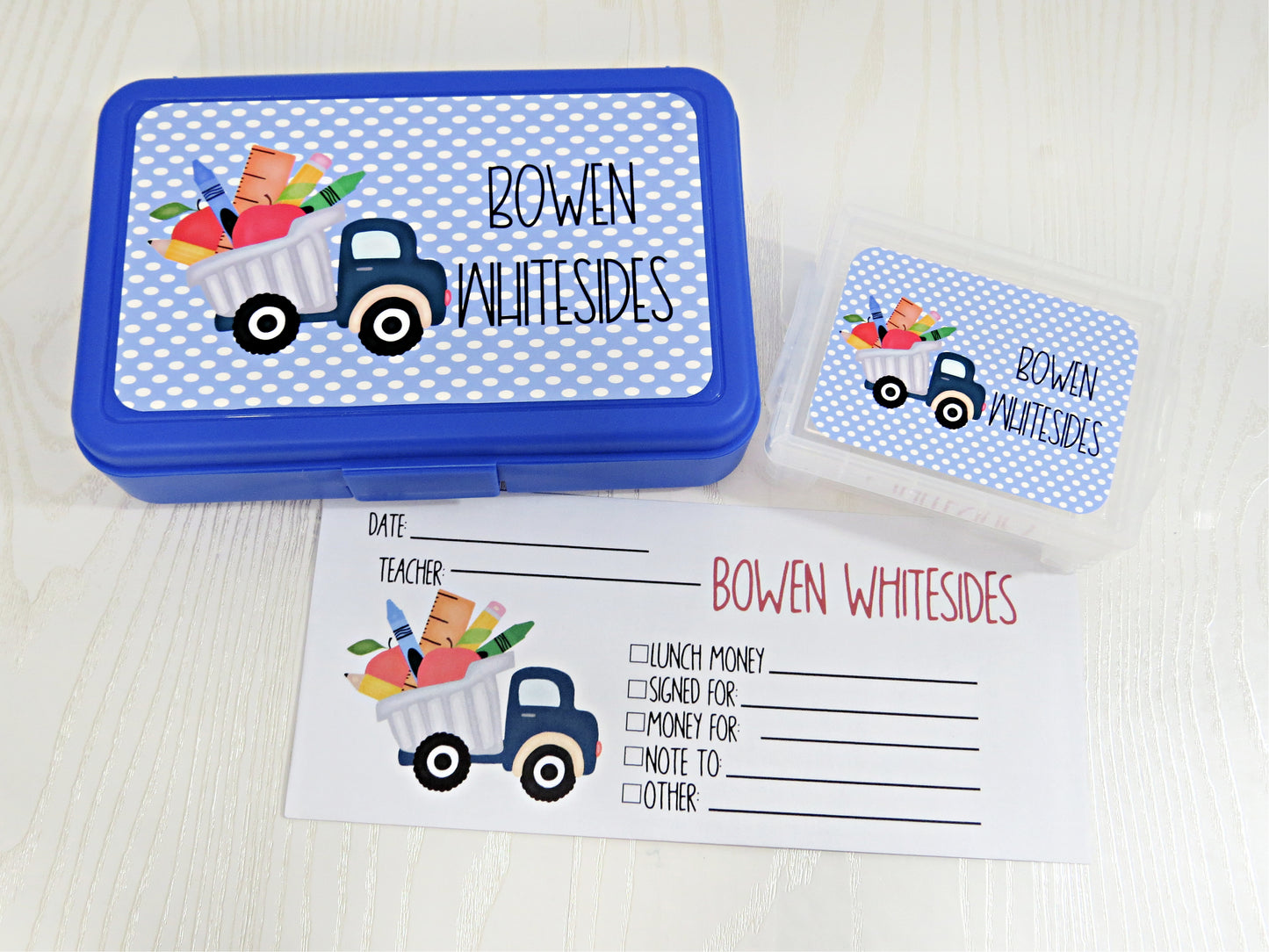 Personalized Crayon Box - Custom Case - Hard Crayon Box with Snap-Tight Lid - Supply Boxes for Kids Boys School Classroom - Back to School