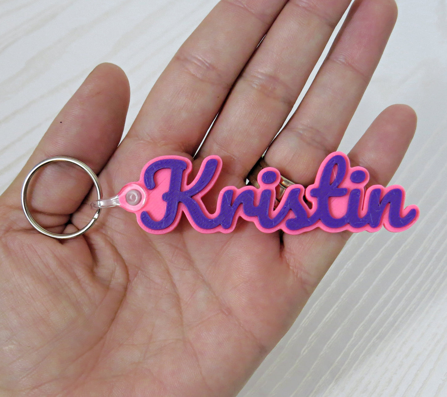 Custom 3D Name Keychain – Personalized Printed Name Tag for Backpacks, Keys & Gifts