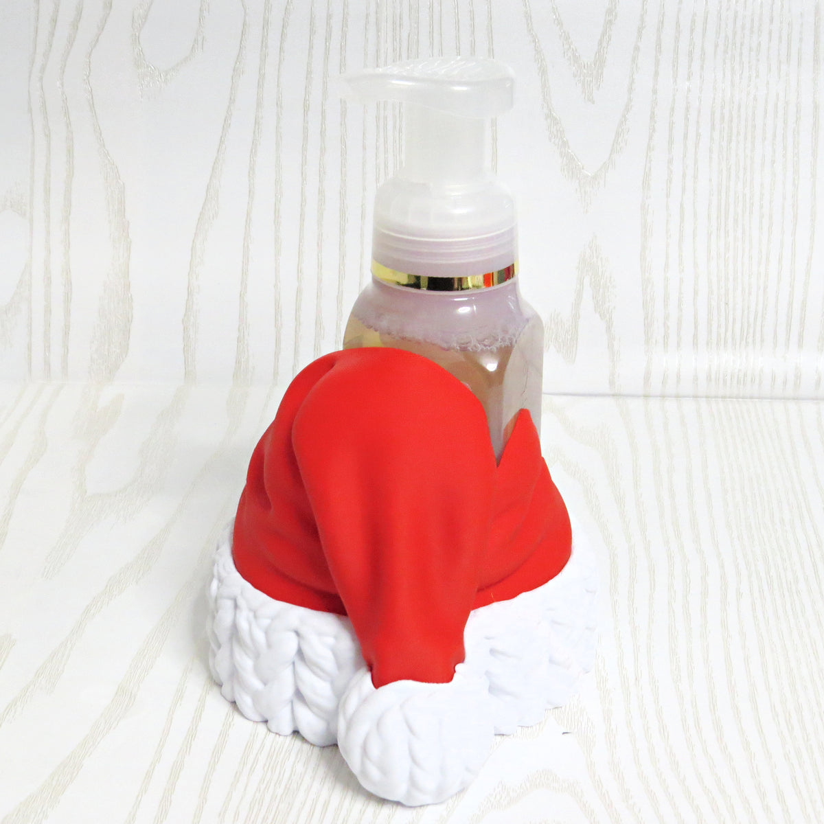 Santa Hat Foaming Soap Holder — Bath and Body Works Compatible Christmas Bathroom Decor Stand