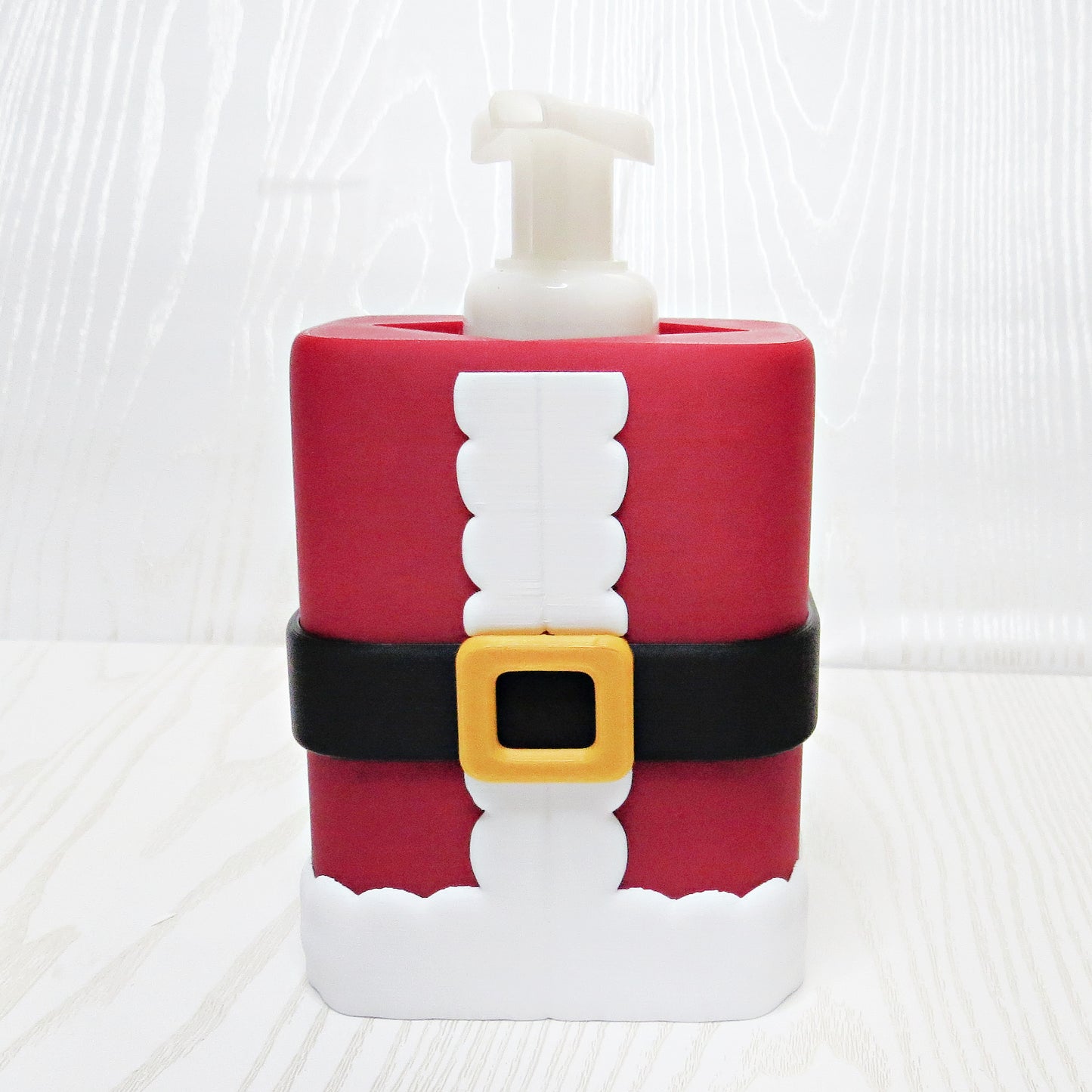 Santa coat foaming soap holder christmas bathroom decor