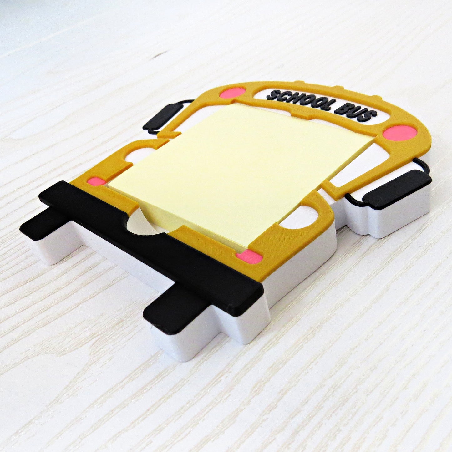 Bus Driver Gift Set - School Bus Sticky Note Holder + Wristlet + Keychain - hanging display with keys