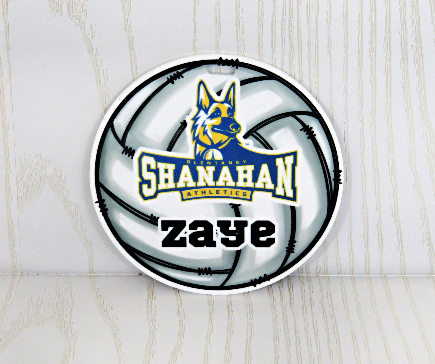 Kenzie's Boutique Handmade Volleyball Bag Tag Personalized with Name for Backpack or Sports Bag Gift – Acrylic Keychain Charm for Girls – Marker ID Identification Label Toddler Teen Accessories