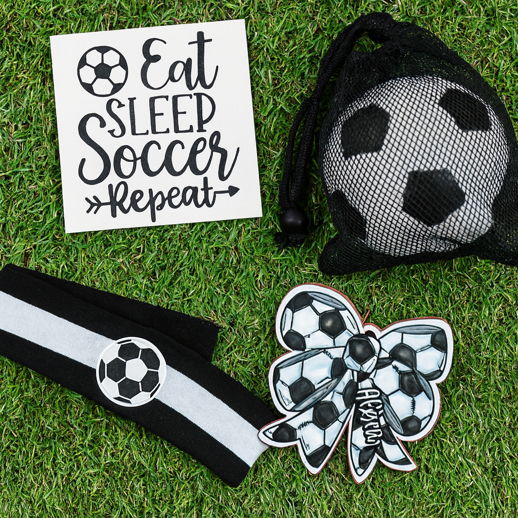 Personalized Soccer Bow Bag Tag | Custom Name Acrylic Keychain for Girls & Team Gifts