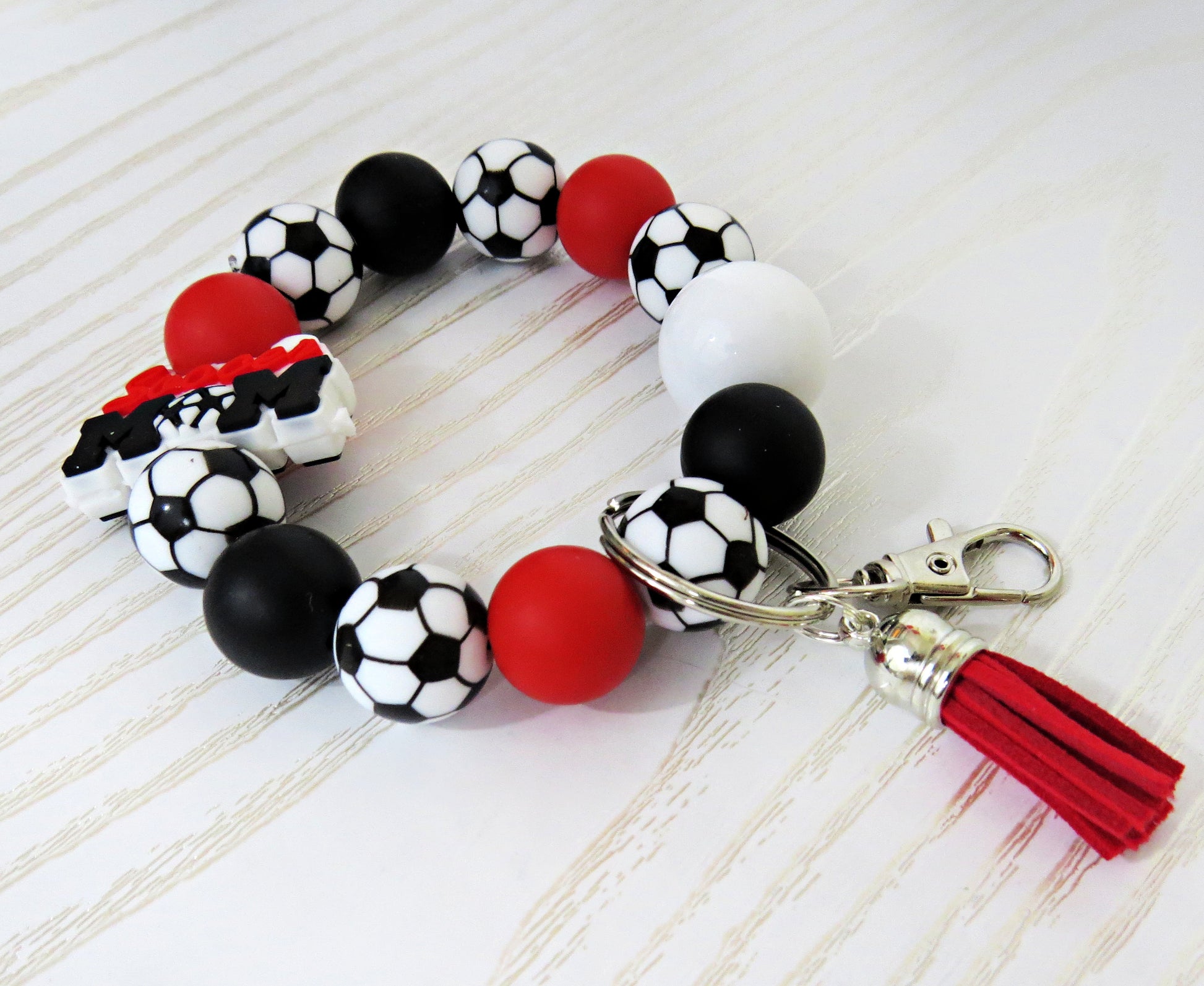 side angle soccer mom wristlet you choose colors coach team
