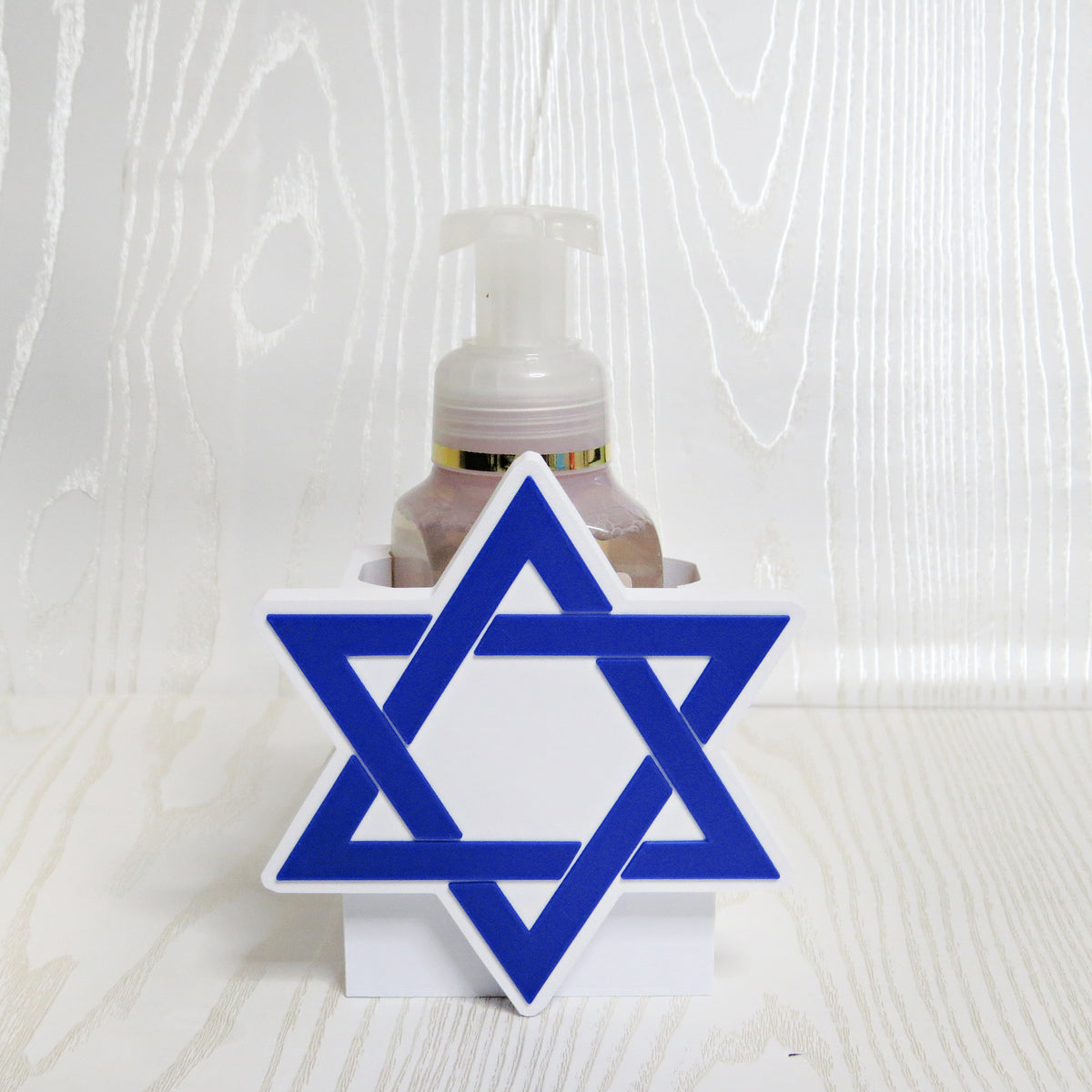 Star of David Foaming Soap Holder — Hanukkah Bathroom Decor for BBW Bottles