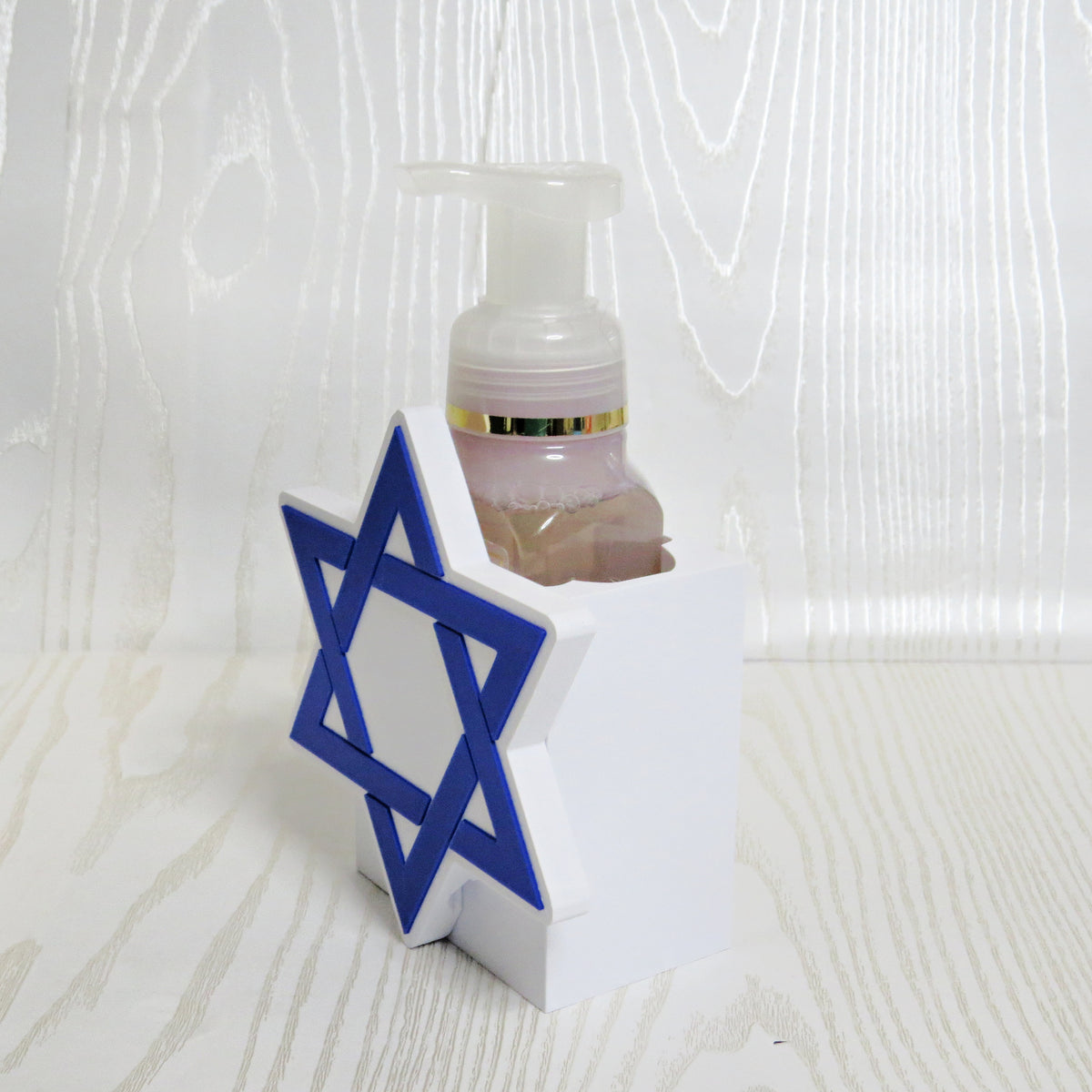 Star of David Foaming Soap Holder — Hanukkah Bathroom Decor for BBW Bottles