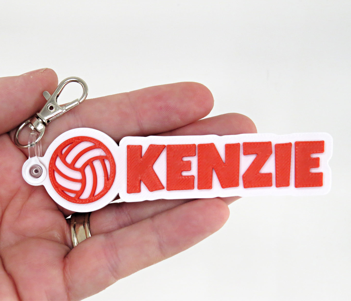Personalized 3D Volleyball Keychain – Custom Name Sports Bag Tag for Backpacks & Team Gifts