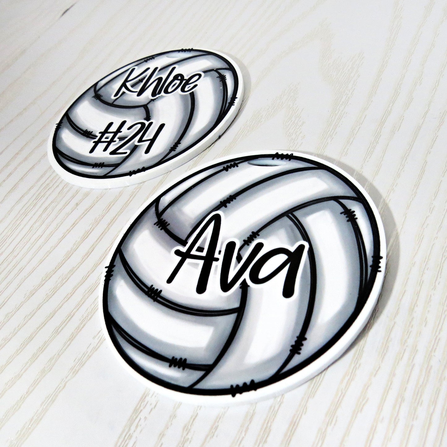 Personalized Volleyball Bag Tag | Custom Name Sports Keychain