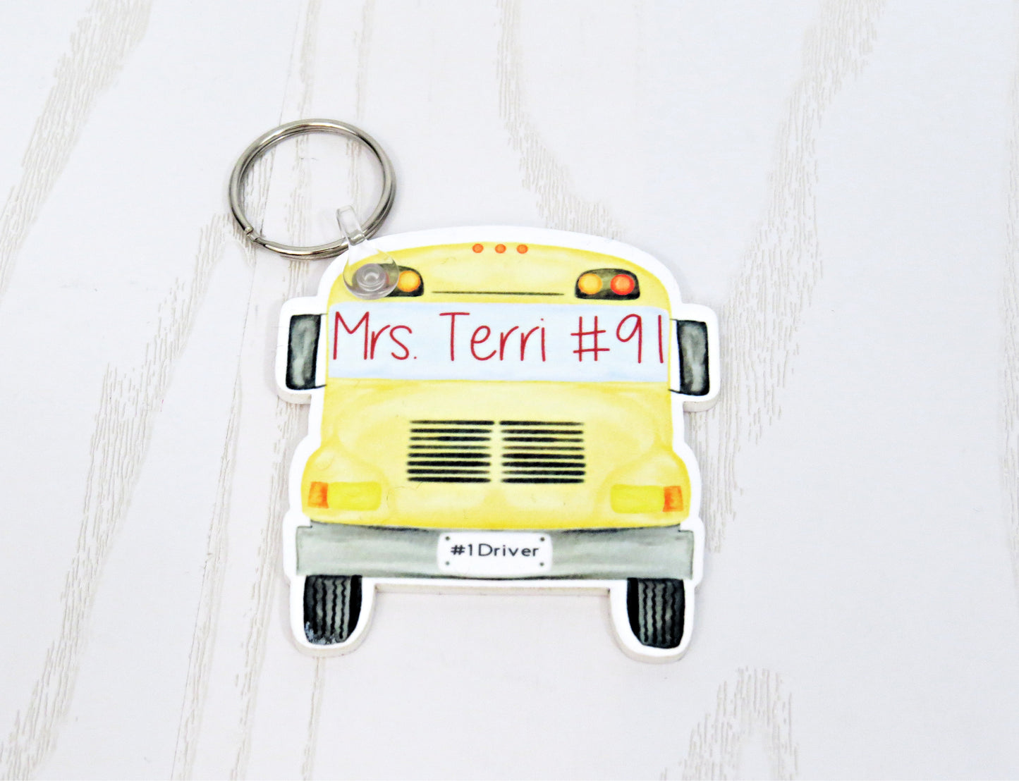 Custom Bus Rider Backpack Tag for Kids – Personalized School Keychain