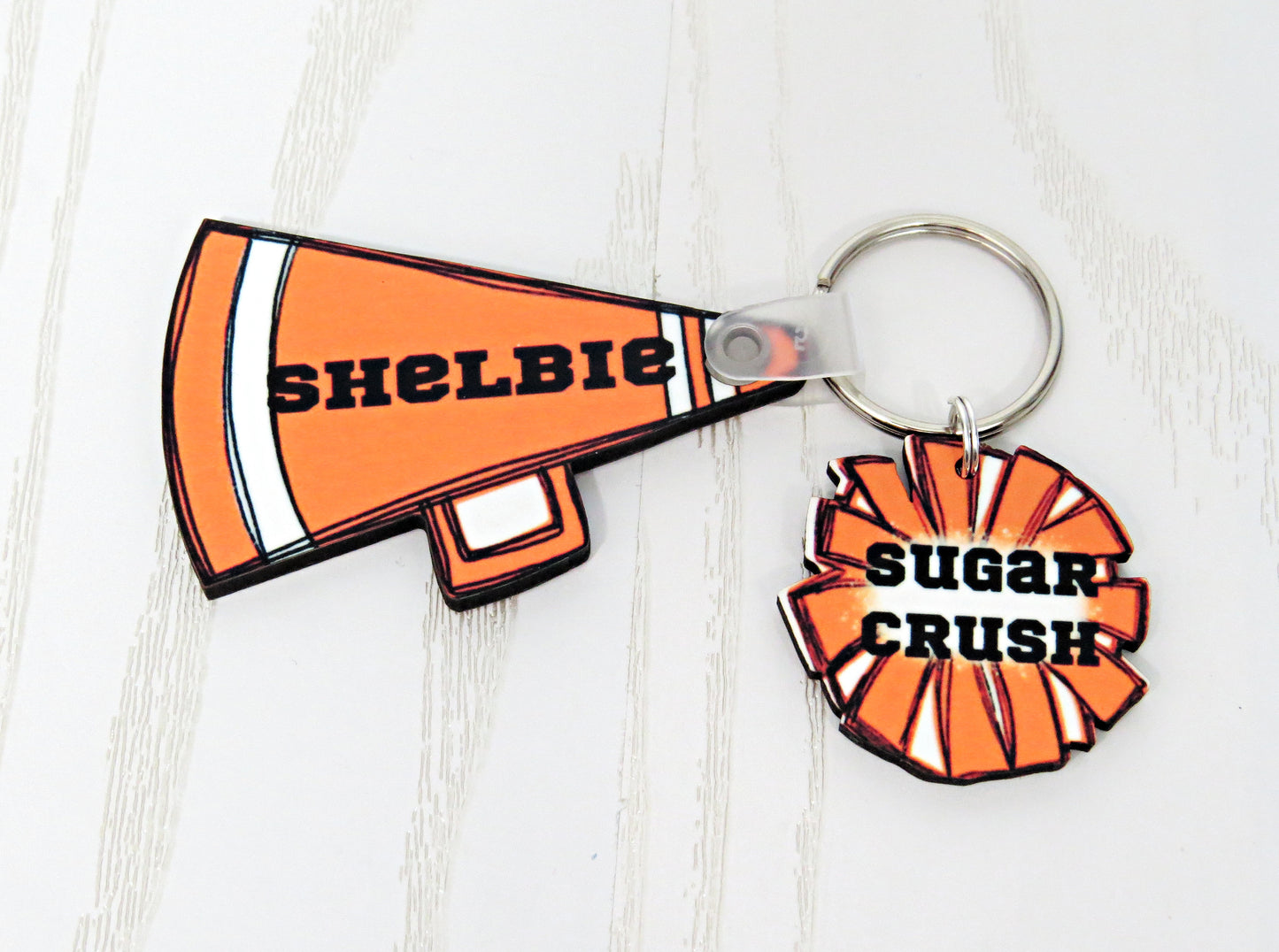 Cheerleading Bag Tag Personalized with Name - Cheerleader Bag Name Tag Keychain - Cheer Kids High School Mom Sports Football Bastketball