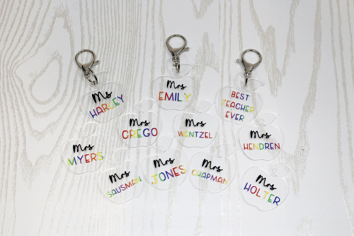 Key Chain Student Teaching Teacher Appreciation Gift - Teacher Name Keychain - Teacher Keychain ...