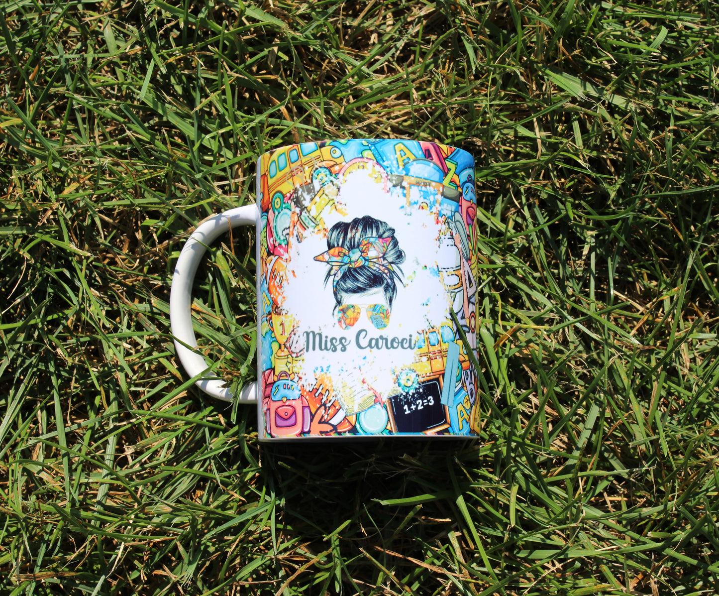 Personalized Teacher Coffee Mug – Colorful Classroom Design