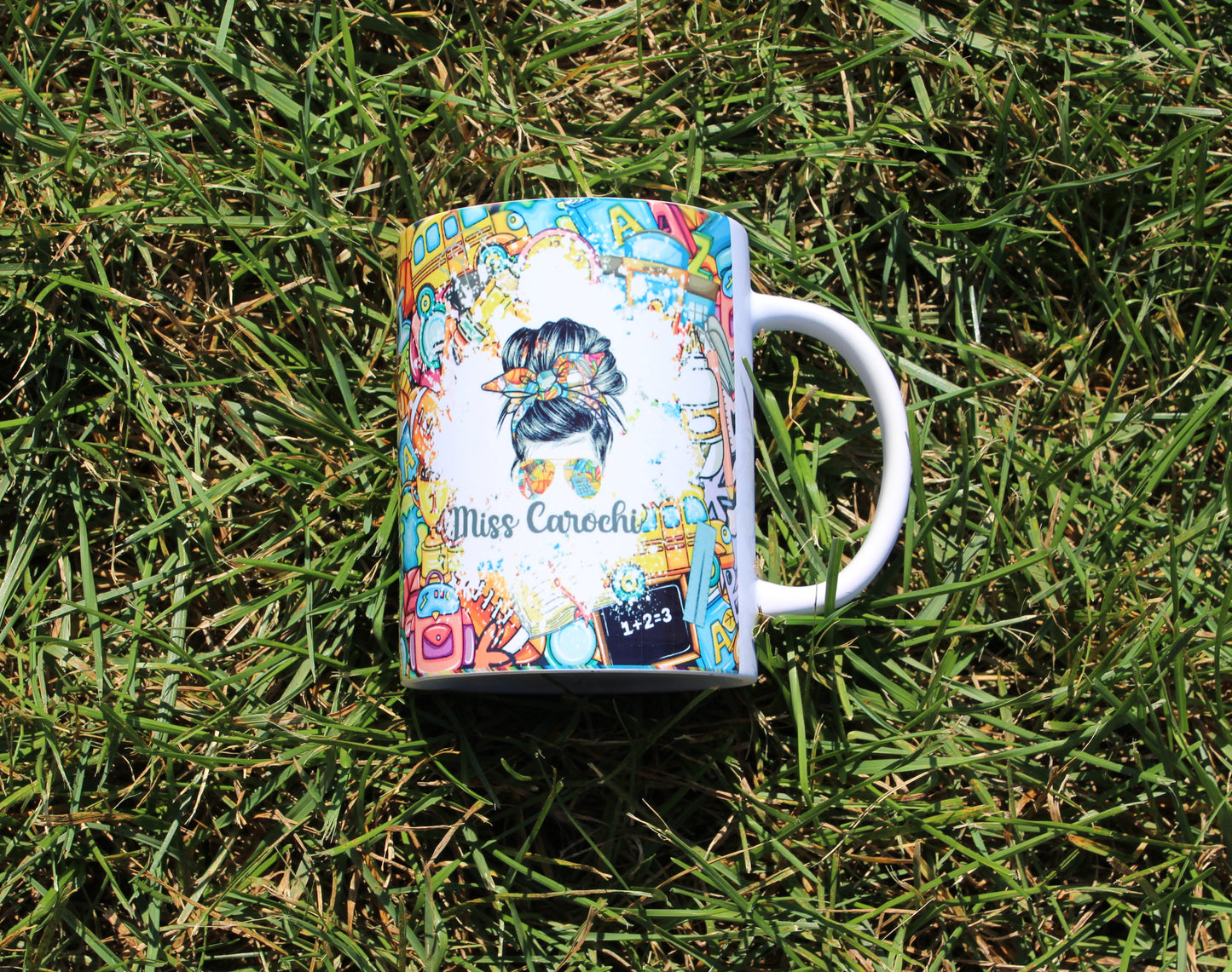 Personalized Teacher Coffee Mug – Colorful Classroom Design