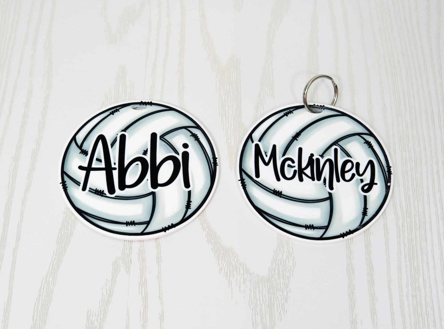 Sports Bag Tag Personalized with Name - Kids Soccer Volleyball Baseball Softball Golf Basketball Bag Name Tag Keychain