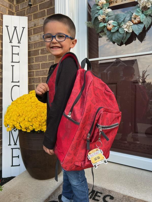 Custom Bus Rider Backpack Tag for Kids – Personalized School Keychain
