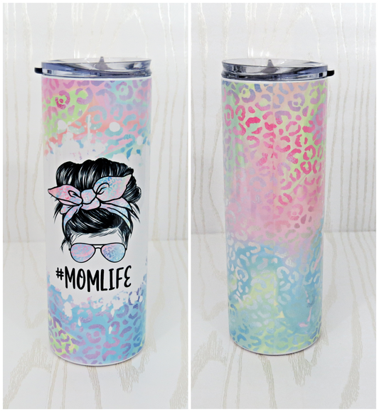 20 oz #momlife Stainless Steel Skinny Tumbler - Mom Gift Includes Straw and Lid – Holiday Gift Secret Santa - Birthday