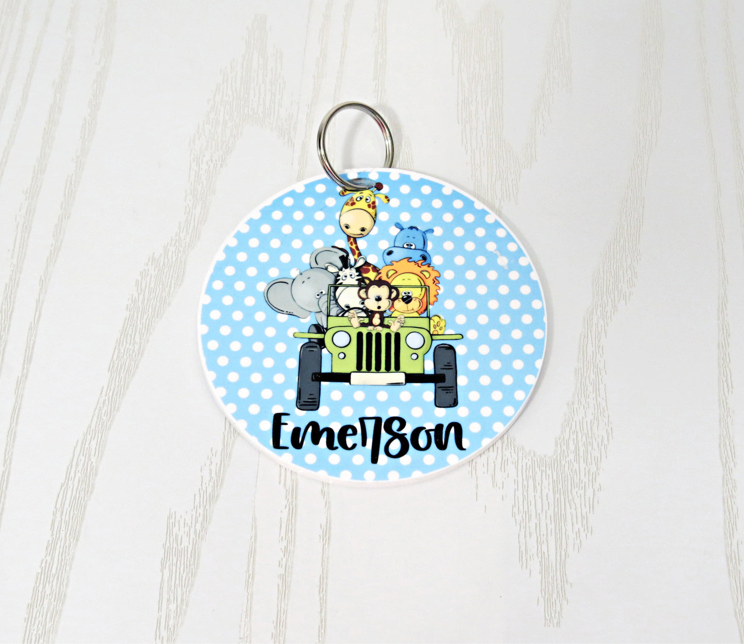 Diaper Bag Tag Personalized with Name - Young Mother Bag Name Tag - Jungle Baby Bag Tag - Safari Animal Themed