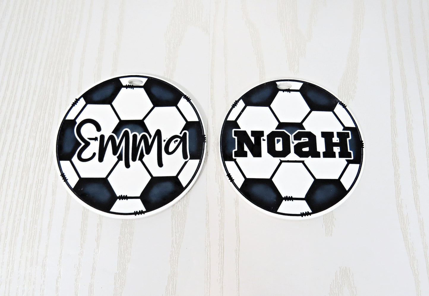 Sports Bag Tag Personalized with Name - Kids Soccer Volleyball Baseball Softball Golf Basketball Bag Name Tag Keychain