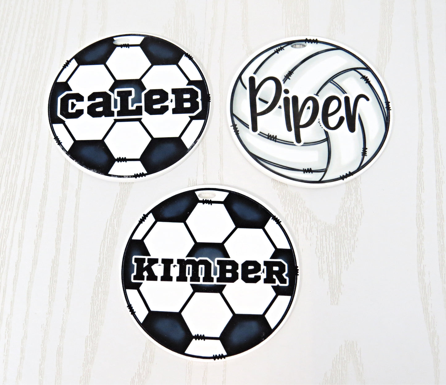 Sports Bag Tag Personalized with Name - Kids Soccer Volleyball Baseball Softball Golf Basketball Bag Name Tag Keychain