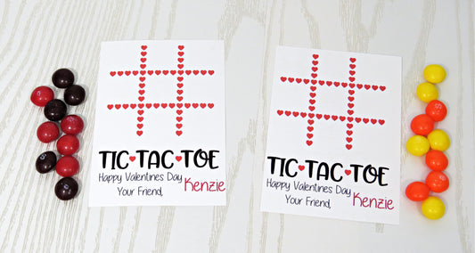 Valentine Tic-Tac-Toe Cards – Classroom Exchange Game with Heart Grid